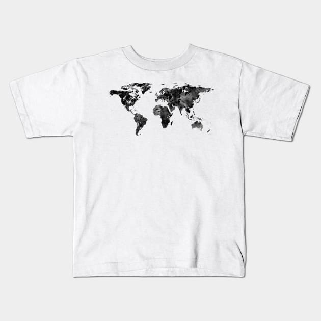 World map Kids T-Shirt by erzebeth